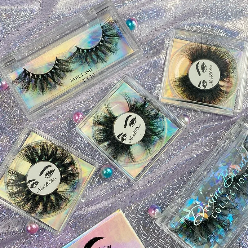 

Hot sale 2021 eyelash label stickers logo custom packaging box wholesale false eye lash 25mm eyelashes vendors