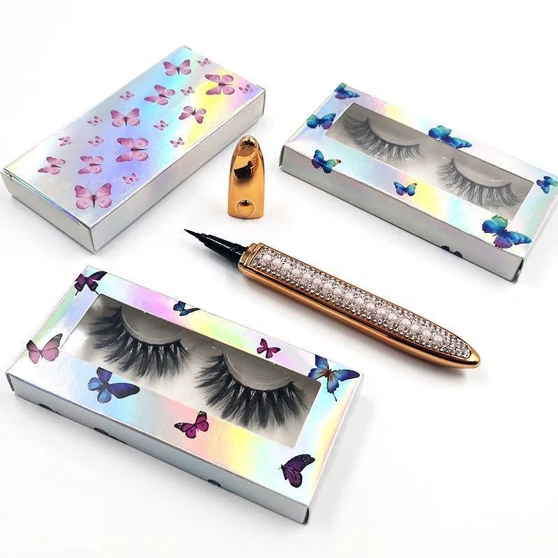 

Custom Brand Lashes Mink 3D Eyelashes Eye Lashes And butterfly Boxes Custom Logo Eyelash Case