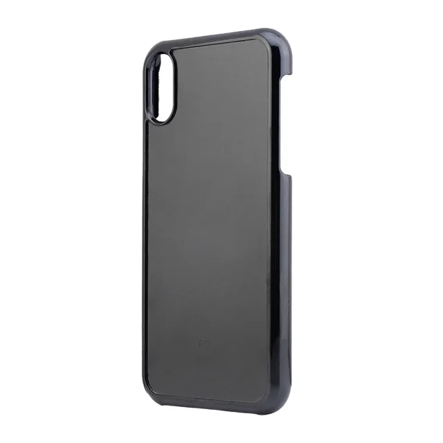 

For iPhoneXR Wholesale PC Hard Case With Groove And Colorless Oil To Stick Leather