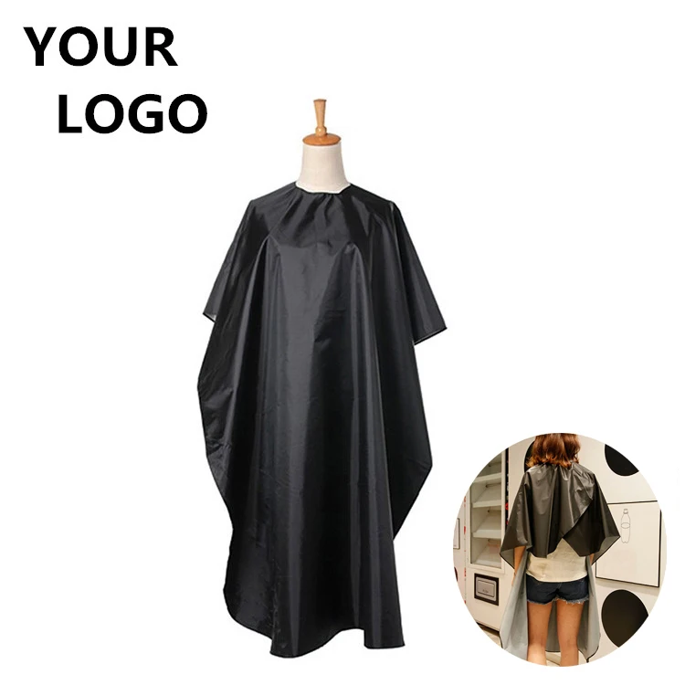 

No Moq Logo Custom Wholesale Salon Barber Hairdressing Cape, Black