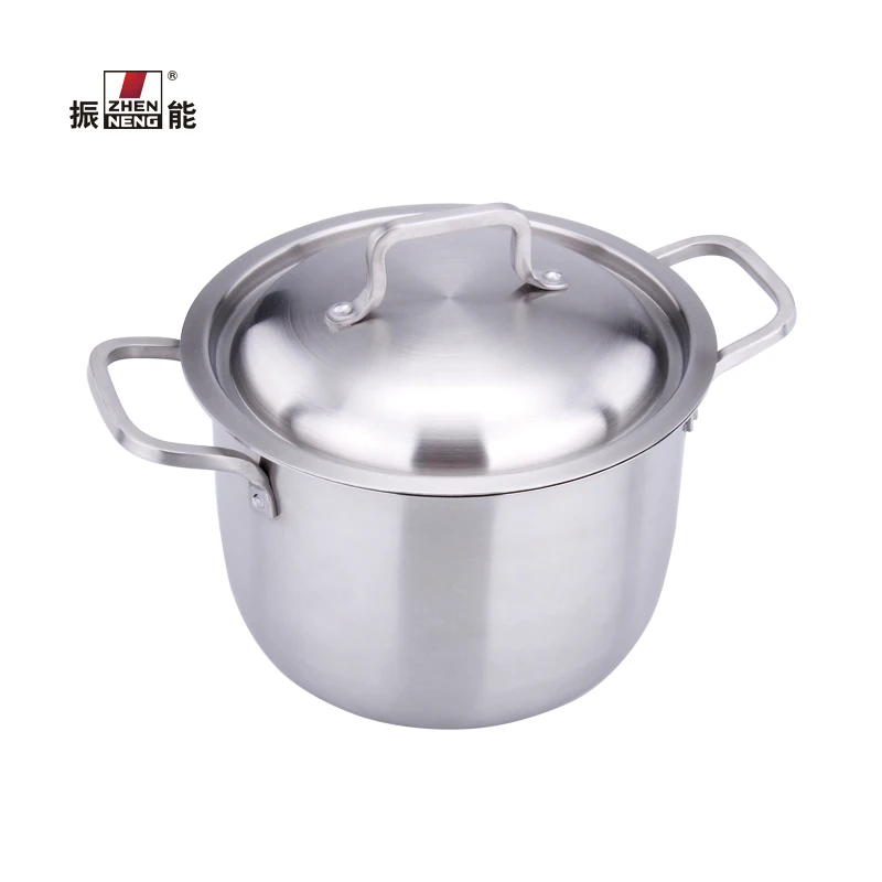 

Hot Selling High Quality Stainless Steel Thickened Soup Pot All Steel Household Double-handled Soup Pot Retail