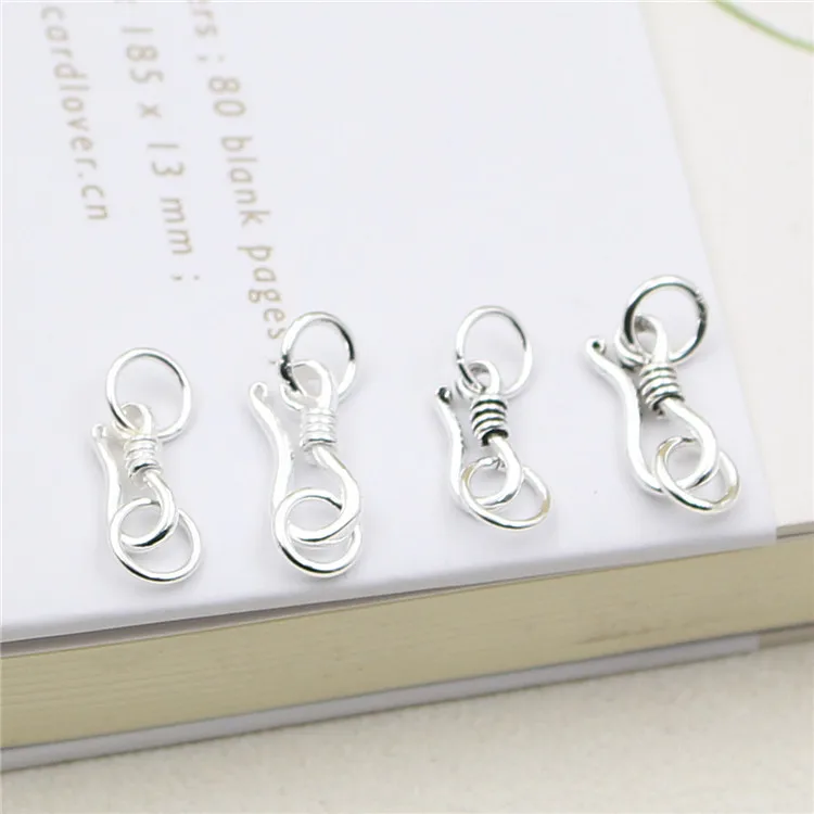 

Double Ring Clasps for Necklace&bracelet Jewelry Accessories S Shape 925 Sterling Silver Clasps & Hooks 526574864026 Luomisi