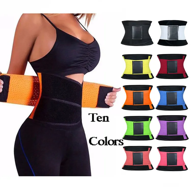 

Shapewear Slimming Waist Trimmers Support Belt Body Wrap Corset Tummy Wrap Neoprene Latex Waist Trainer, As shown