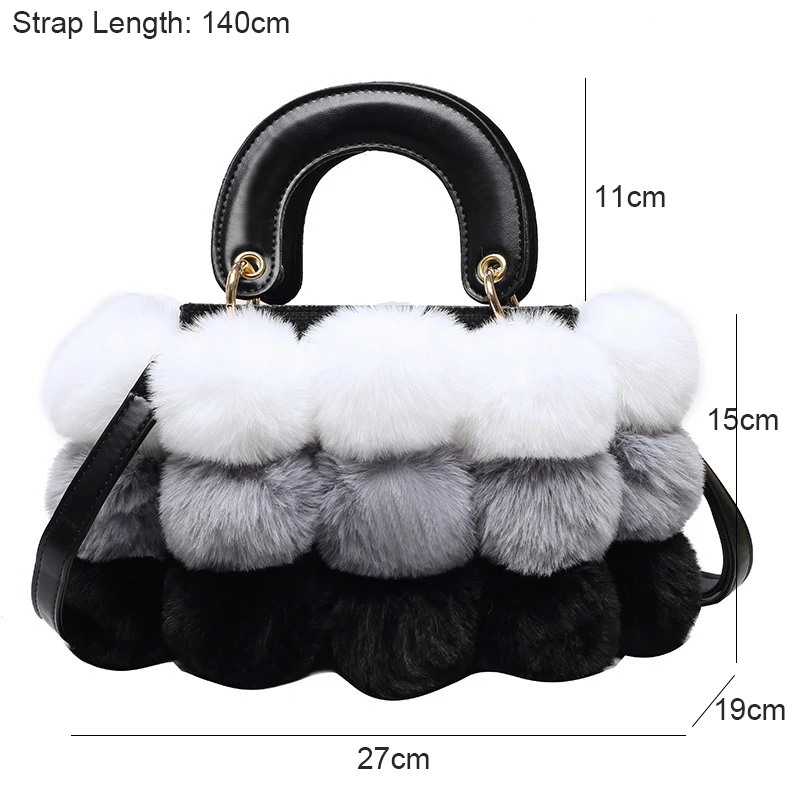 pom pom crossbody bolsa