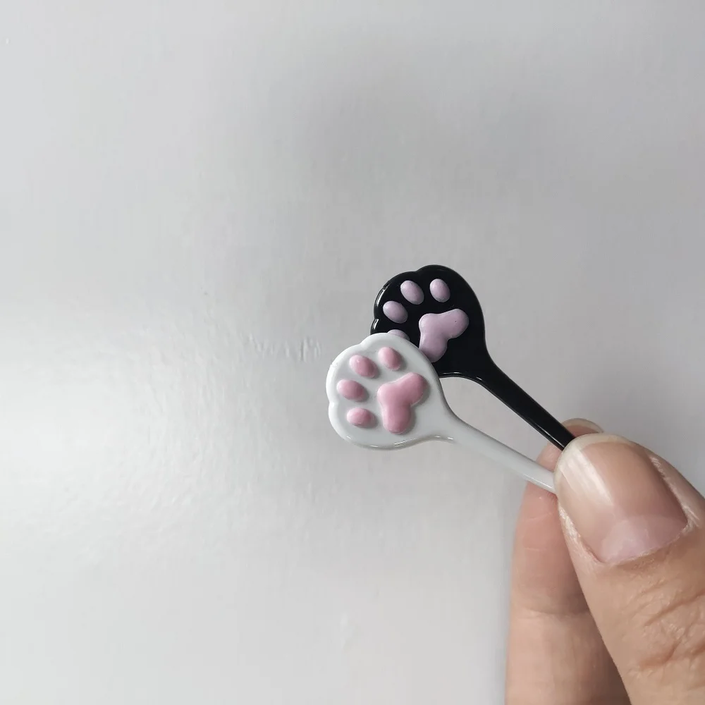 
Gold Supplier Cute Cat Paw Pad food Pick fruit fork In stock 