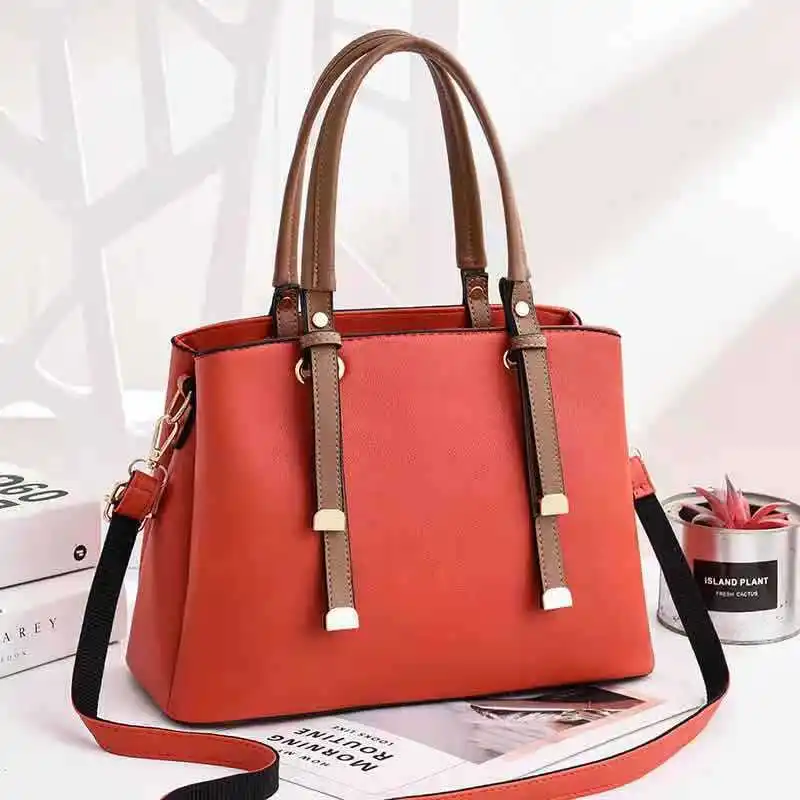 

Wholesale classic simple design women hand bags all-match elegant shoulder crossbody leather bags wholesale factory handbags