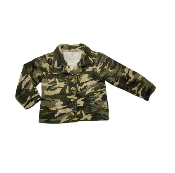 

2020 Children Fall Boutique Clothing zip coat kids camo jacket for girls