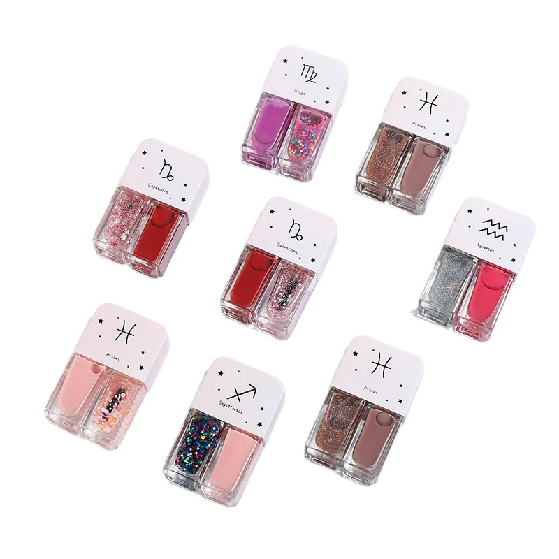 

Private Label Wholesale Non Toxic Not Torn No-bake Quick Dry Set Twins Nail Polish, 30 colors