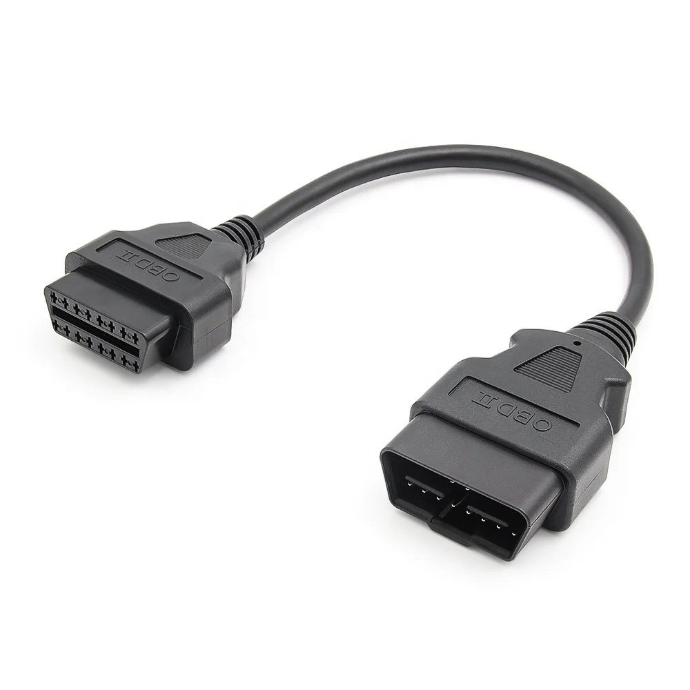 

Universal 16PIN Full Chip 30CM OBD2 Male to Female OBD2 Extension Cable Support For All OBDII Code Scanners