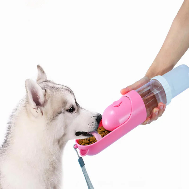 

Pet Drinking Water Dual Purpose Dog Water Cup Multifunctional Wravel Out Portable Dog Water Cup Outdoor Drinker, White, pink, green