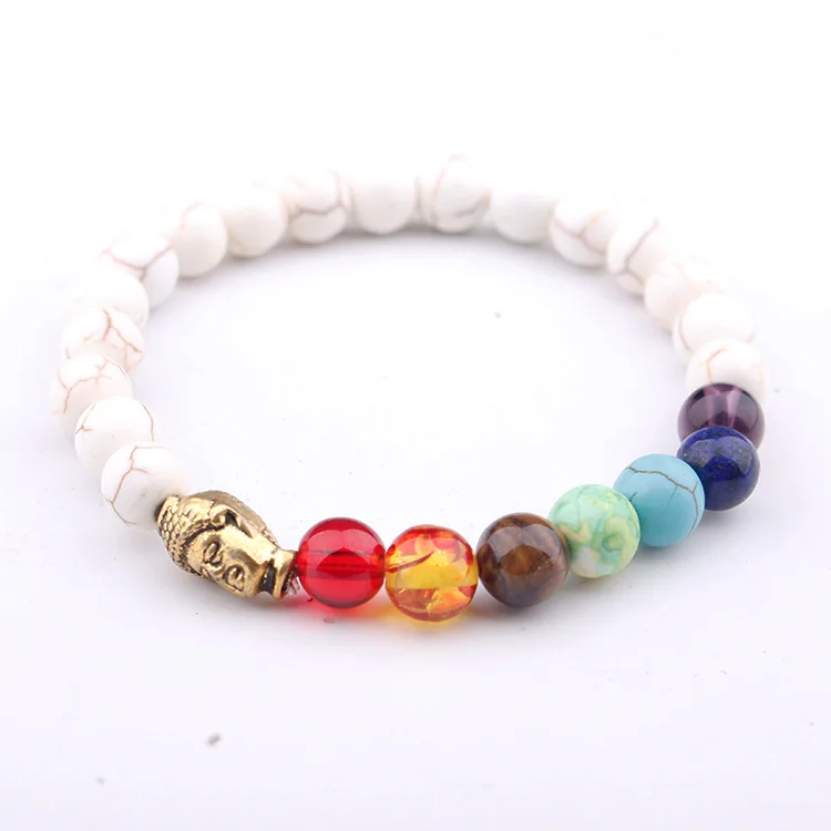 

Fashion Custom Buddha 7 Chakra Mala Beads Buddhist Bracelet For Men Yoga Buddha Bracelets Factory Wholesale