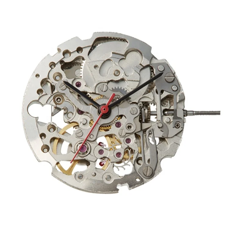 

Watches movements for sale Automatic Watch Movements Miyota 8N24 Skeleton Mechanical Movement., Gun color