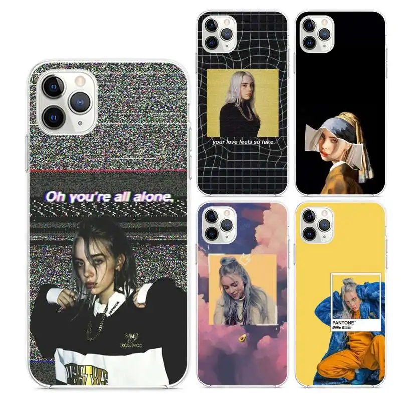 

Trendy personality rapper Billie Eilish transparent TPU phone case for iPhone 11 11Pro11Pro Max X XR XS Max SE 2020 Case