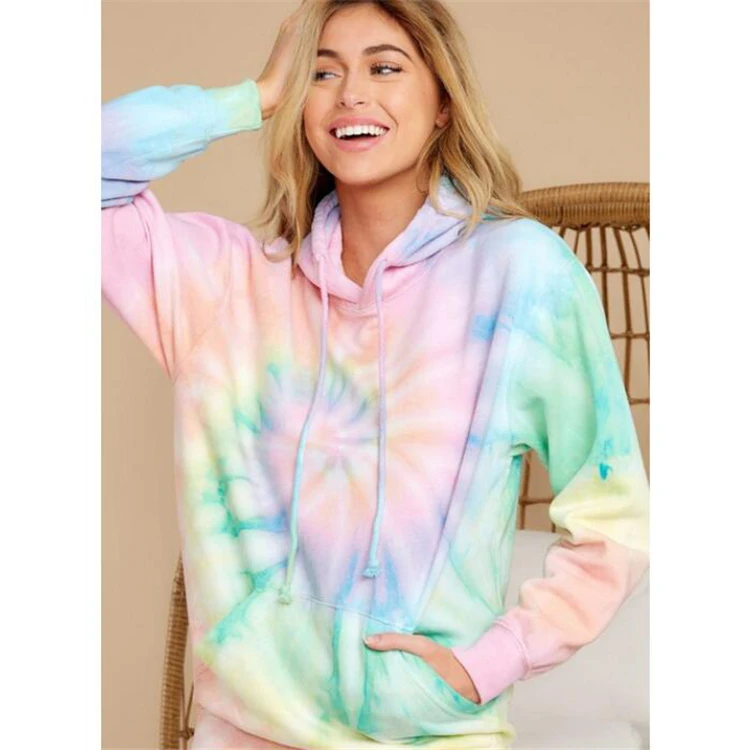 

Manufacturer supply colorful hoodies tie dye hoodies long sleeve hoodies