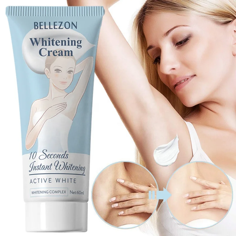 

60ml Private Parts Knees Sensitive Areas Black Skin Lightening Bleaching Armpit Underarm Whitening Cream, Milk white