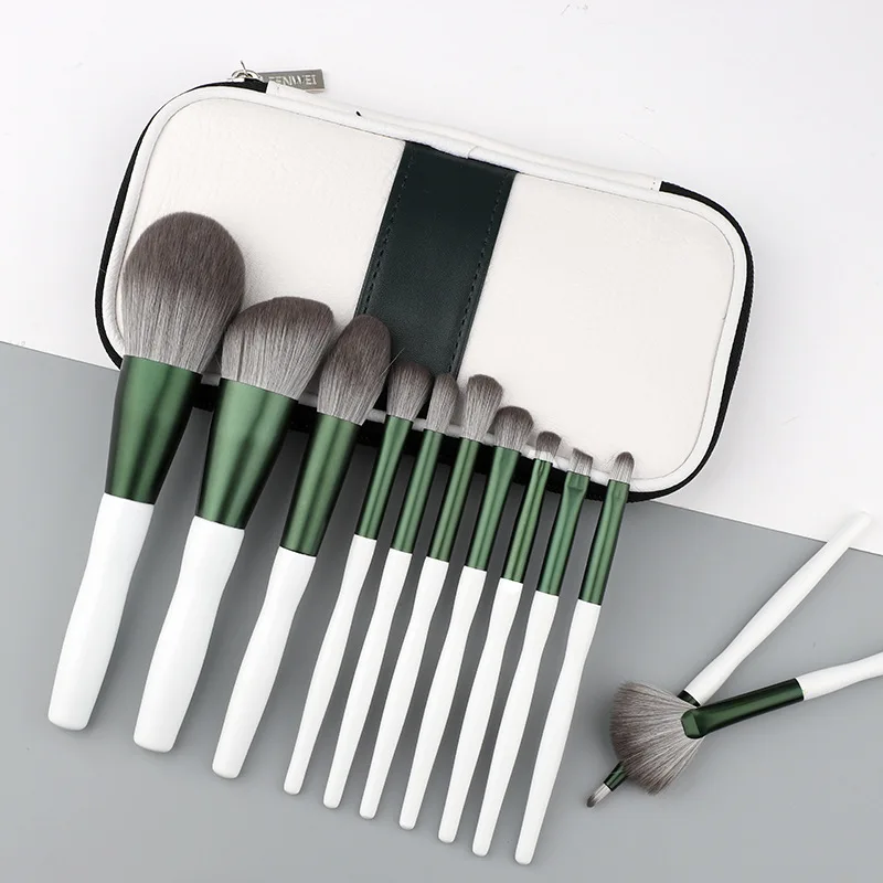 

low moq professional 12 pcs new product synthetic hair makeup brush set