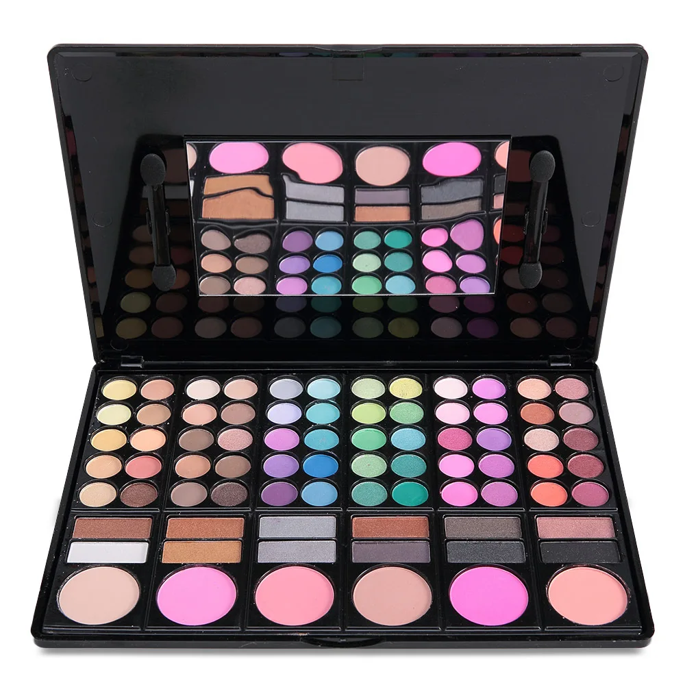 

European and American style beauty makeup 78 color eyeshadow palette, earth color and pearlescent, matte mixed eye shadow