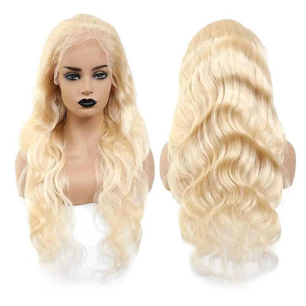 

Body Wave Wigs Body Wave Blond Blonde 613 Bob Brazilian Human Hair 13*4 Frontal Transparent HD Lace Front Wigs