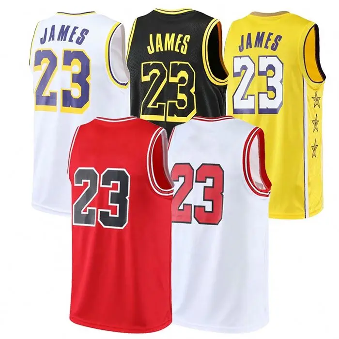 

Laker s 23 Cheap Sublimation Men Basketball James Jersey Wear Tops Fabric Sports Shirts Quick Dry T shirt Uniform Plus 5XL