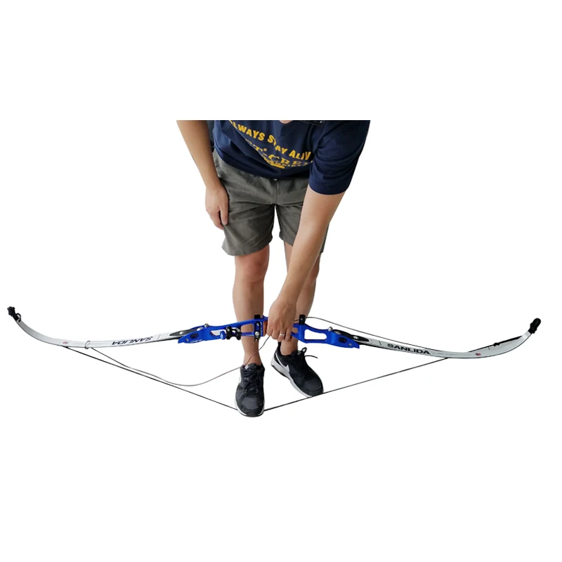 

Sturdy Nylon and Plastic Archery Recurve Bow Stringer for shooting, Black