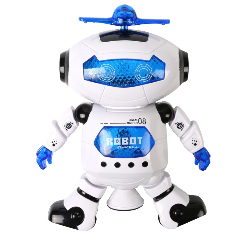 

Customizable 360 Degree Rotating Electric Dancing Robot Walking Smart Space Robot with Light Music