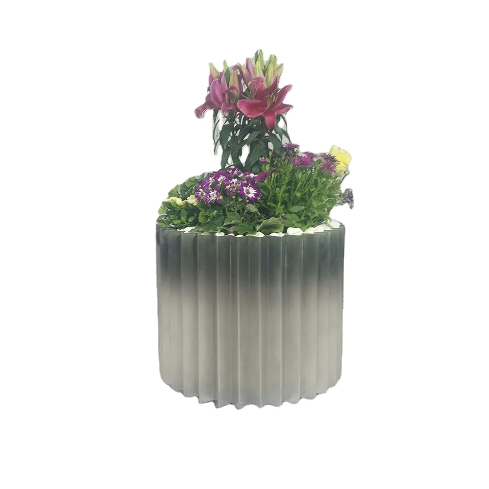 

Outdoor or Indoor Architectural Design Metal Stainless Steel 3D Flower Pot for Home Park or Garden Use, Customized