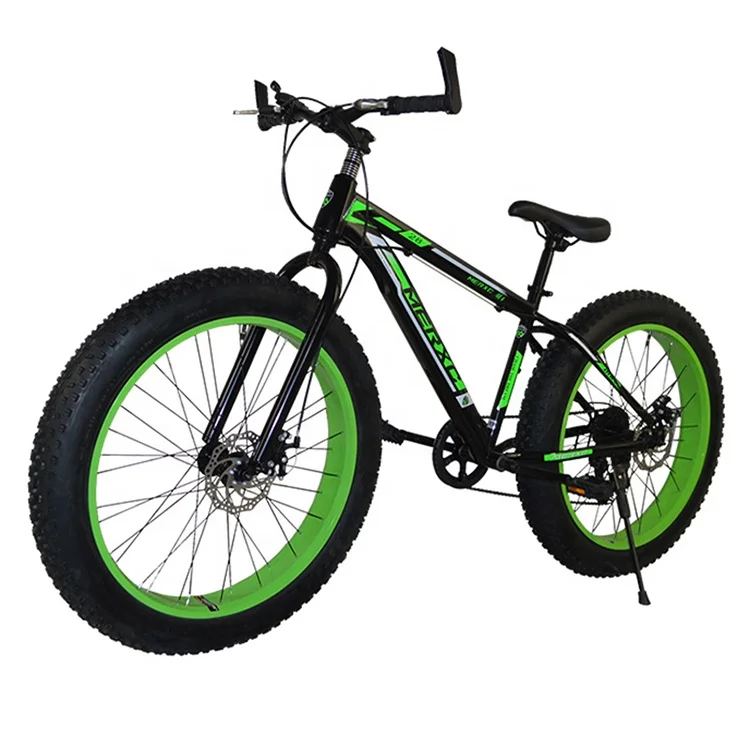 

2022 new arrivals 26 inches mountain snow bike tire bycyle sport mountain bike, Black/green