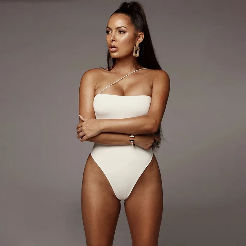 

2020 New Arrivals off shoulder solid sexy ladies women bodysuit