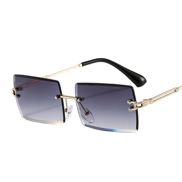 

Luxury Square Shades Sunglasses Fashionable Rimless Sunglasses 2021