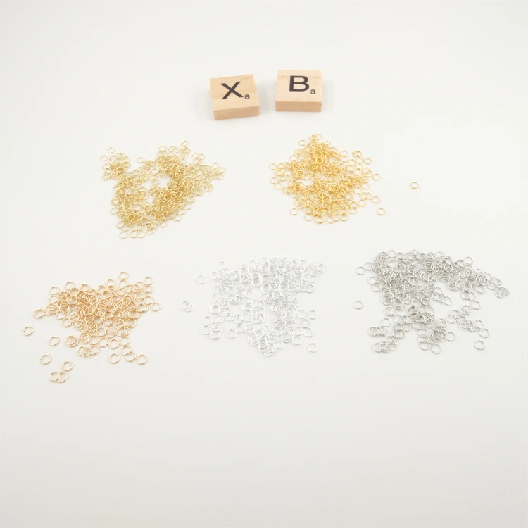 

Adjustable gold plated Stainless steel jump ring Steel Hand catenary necklace connect open jump rings for jewelry making