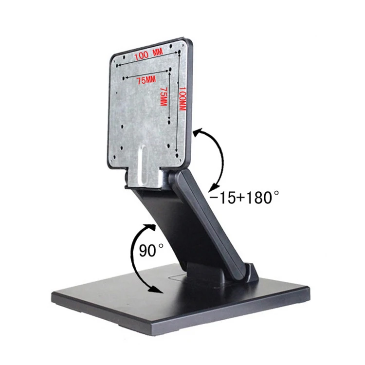 100x100mm International Universal TV Stand 10-27'' Monitor VESA Desktop Stand Foldable Bracket