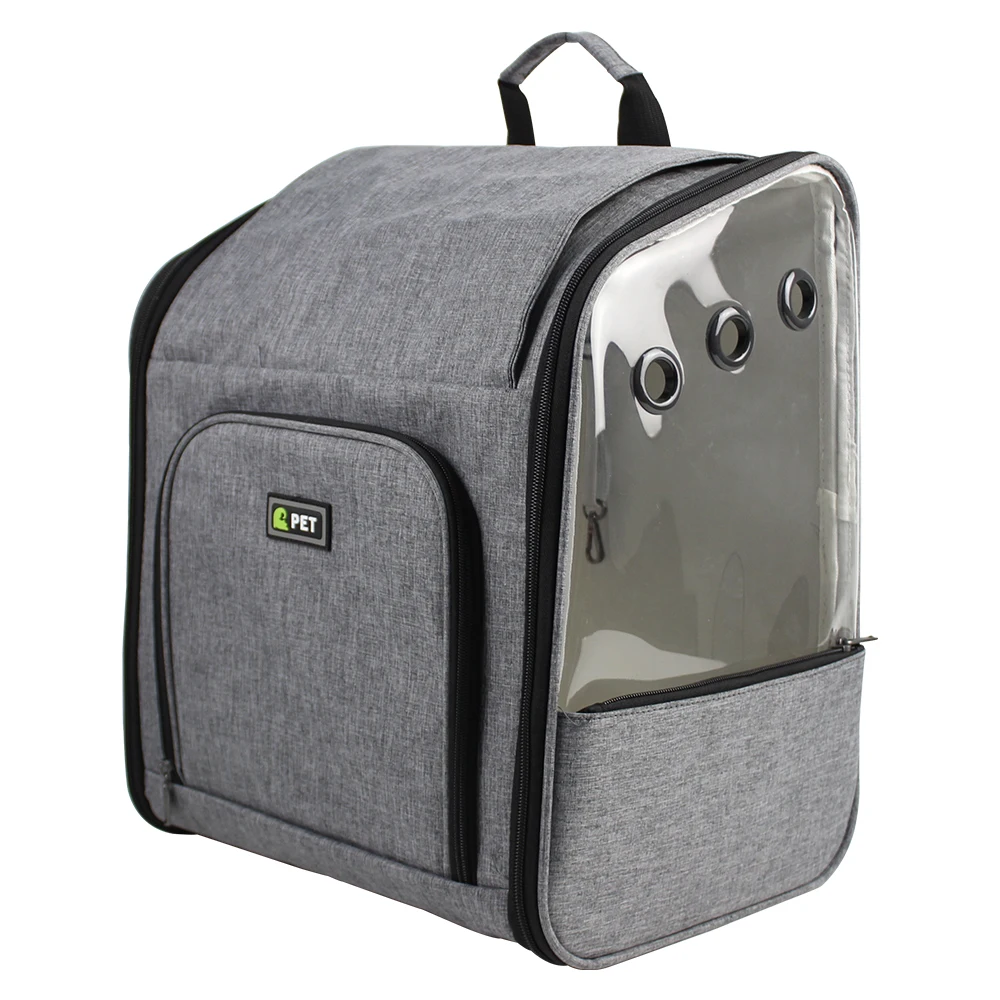

Oxford cloth transparent pet backpack outdoor breathable dog bag hot-selling fashion pet bag, Customized color