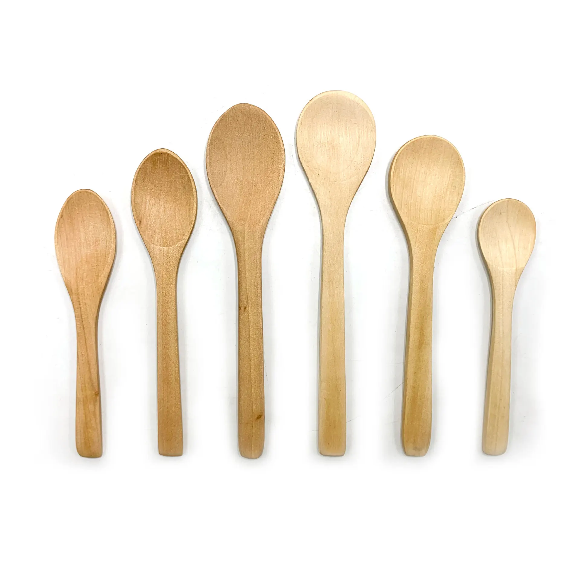 

Wooden spoon restaurant tableware small spoon wholesale children's tableware can be customized handmade wooden spoon