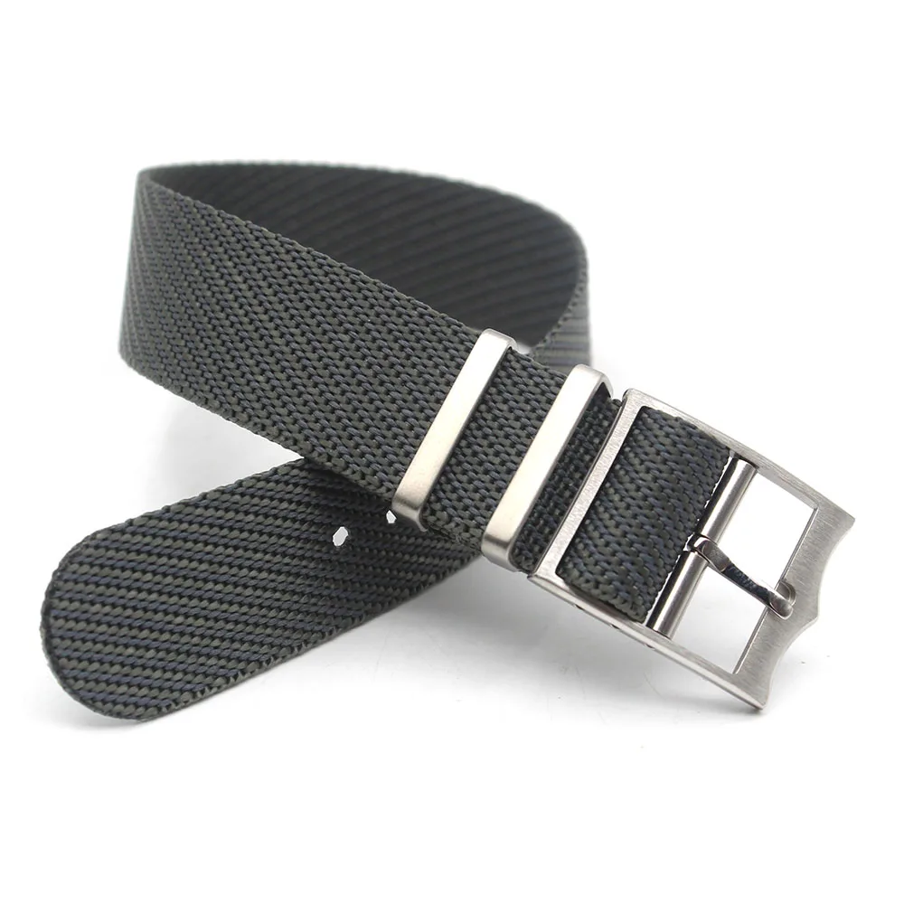 

Multi 2 Grey Color Twill Pattern Nylon Watchstrap 20mm 22 mm Luxury Buckle Nato Watch Strap