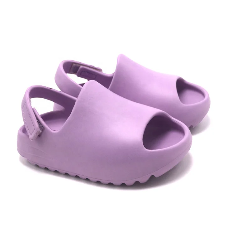 

2021 Hot Selling Children's Coconut Sandals Girls Summer Shoes Boys Soft-soled Baby Parent-child Beach Slides Kids Yeezy Slipper, Purple/black/green/white/yellow/pink