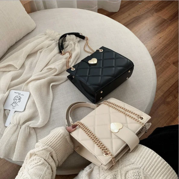 

2020 women new Korean fashion chain bag simple texture shoulder bag rhomboids tide messenger bag, Colors
