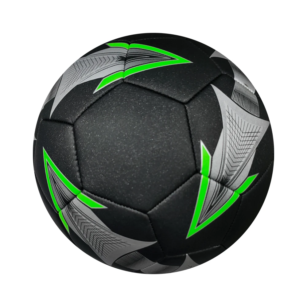 

customized training balon de futbol promotional black ball soccer ball size 5