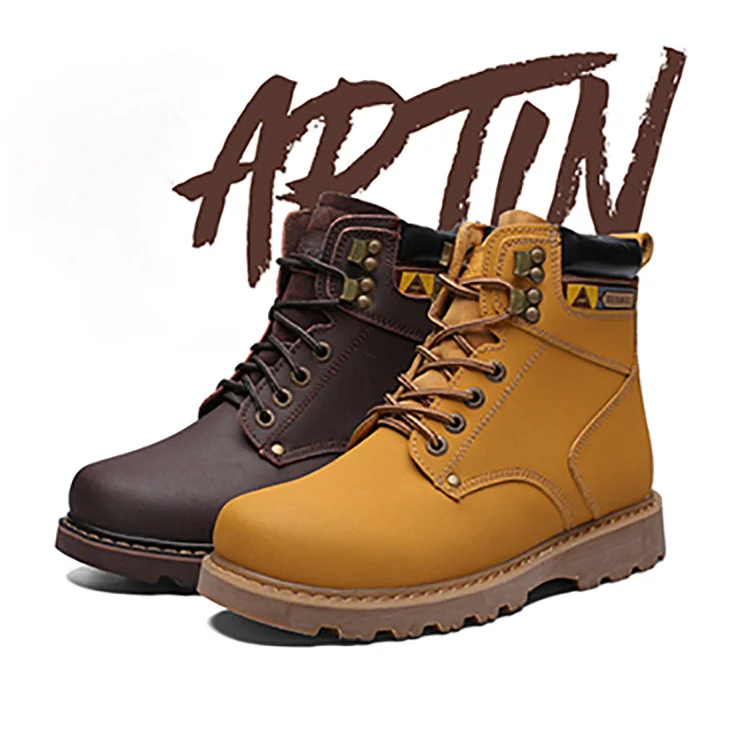 

China Custom Rubber Outdoor Bling Casual Platform Sneaker Ankle Fashion Western Tooling Safety Boots for Men