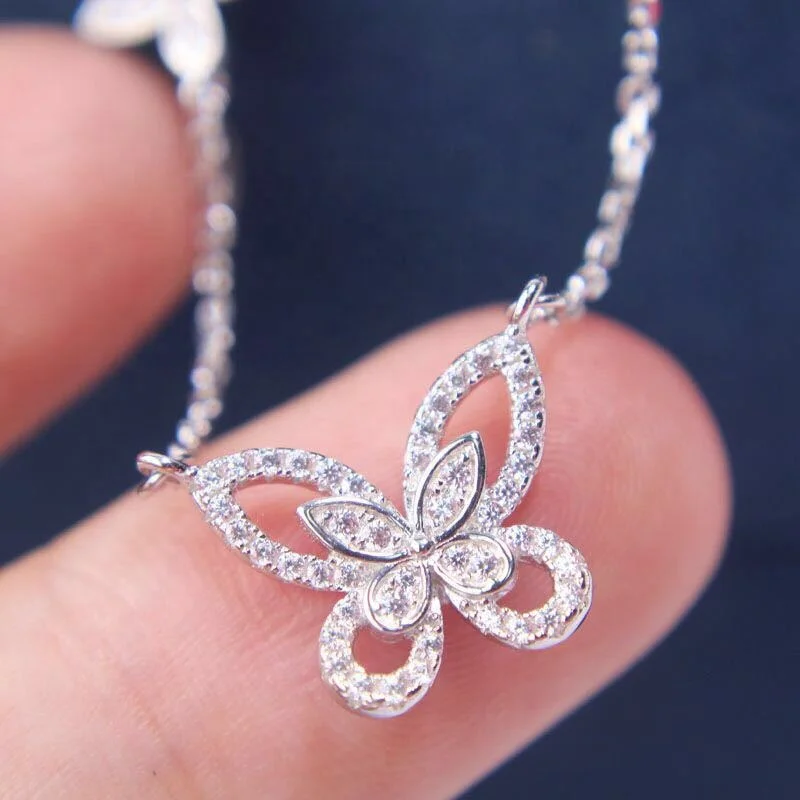 

Top Quality Simple Butterfly Necklace Pendant New Long Chain Necklace Choker for Women Jewelry, Picture shows