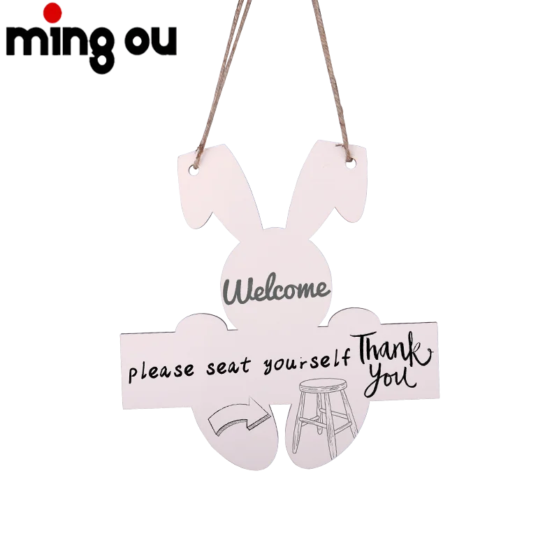 

Decor Sublimation Printing Logo Wooden Door Hanging Ornaments Hanging Sign Plaque