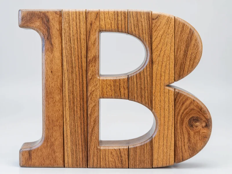 Eco-friendly wooden craft letters made from reclaimed wood