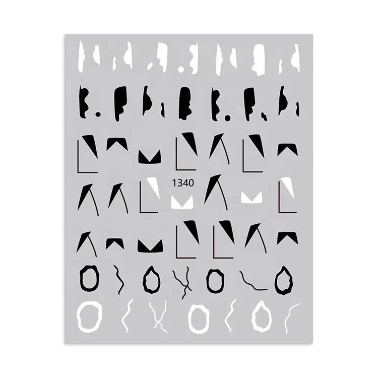 

Paso Sico Fashion Sticker Design Simple Lines Creative Designer Nail Art Sticker for Self-Adhesive Design