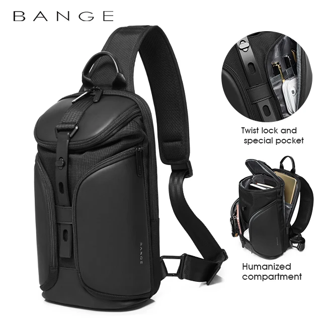 

Factory hot sell men chest korean waterproof anti theft crossbody sling shoulder bag custom sling bag men sling bag