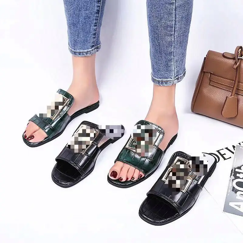 

2021 women summer holiday beach slip on slides sexy slippers, Picture colors