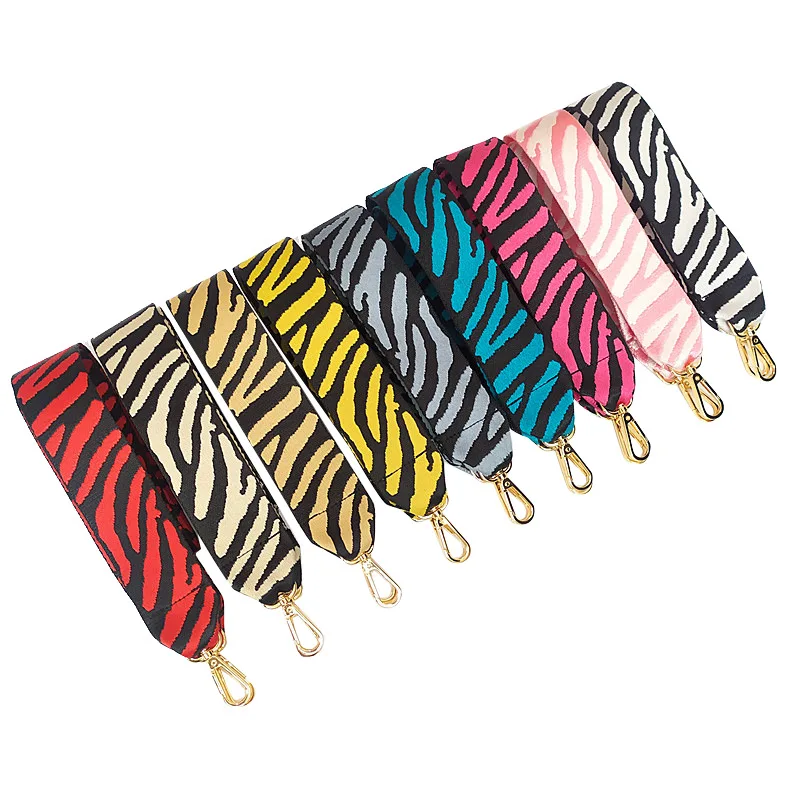 

Meetee B-J235 New Color Horse Pattern Non-adjustable Widened Cross-body Striped Shoulder Strap