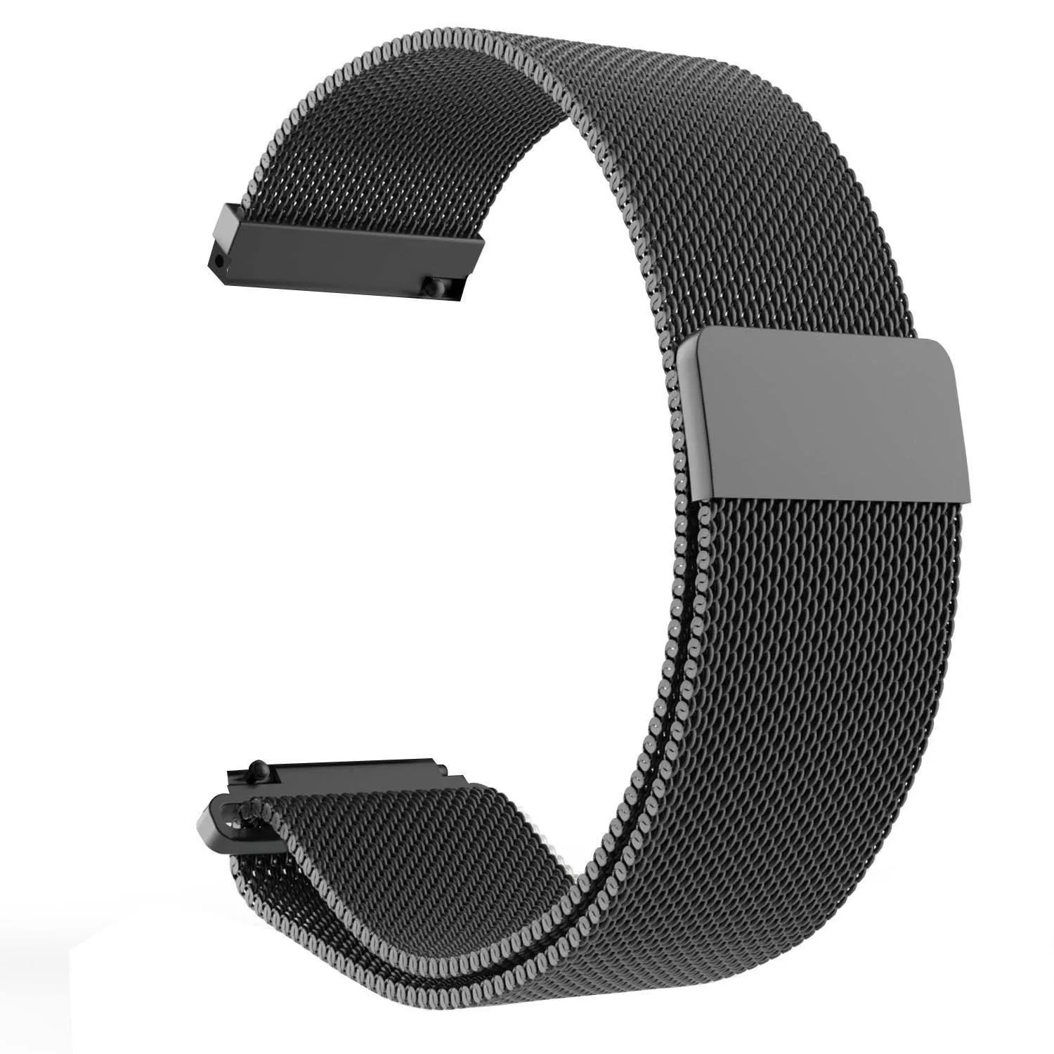 

Wholesale High Quality Milanese Stainless Steel Magnetic Release Strap Samsung Huawei Special Strap 22mm 22mm Width Watch Band, 5 colors