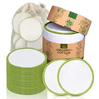 

Wholesale Round Face Bamboo Washable Reusable bamboo makeup remover pads