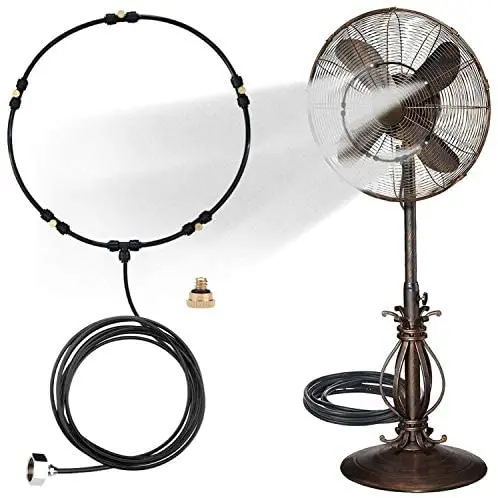 

Outdoor Garden Patio Portable Mist Spray Water Fan Sprayer Cooling System Brass / Pe,plastic 10-70kg/cm 0.15 Cc/min a Black PE