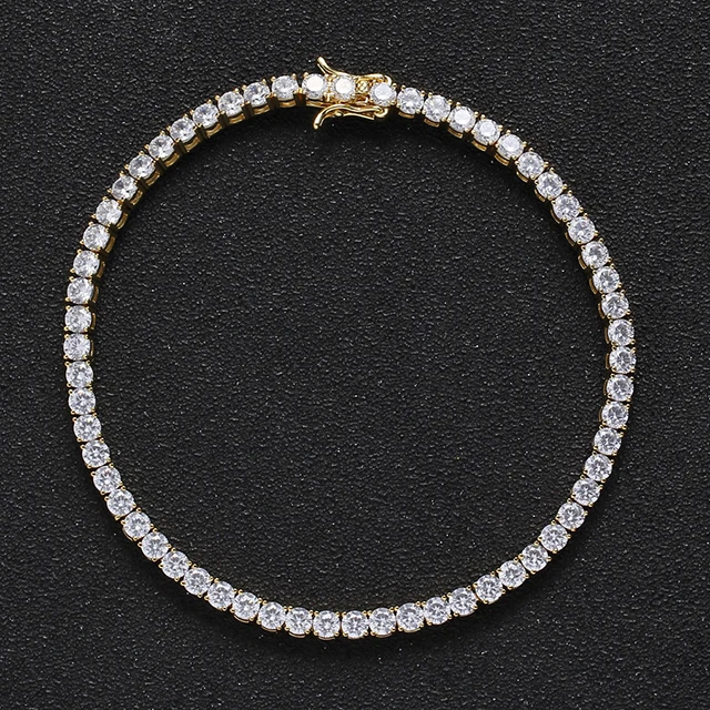 

Wholesale anklet Jewelry 3mm 4mm Zircon Tennis Chain Anklet Bling Bling Iced Out CZ Tennis Anklets women