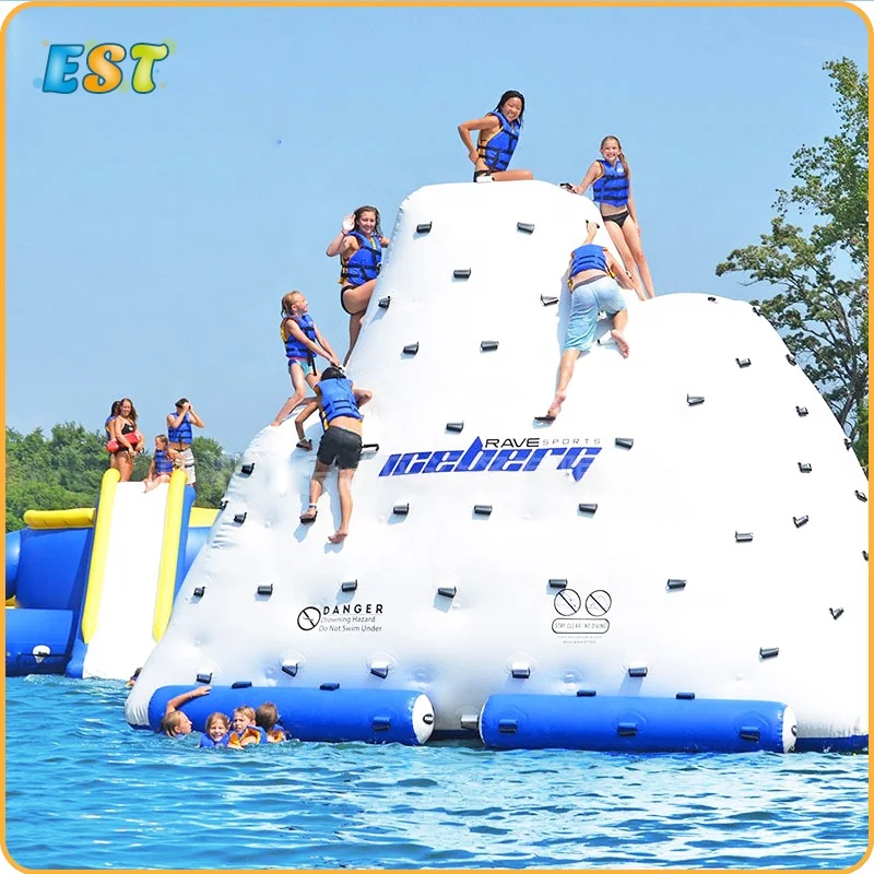 

Hot Sale Inflatable Floating Water Iceberg Floating Aqua Park Iceberg Mountain, Blue, white, red, green or customized as request